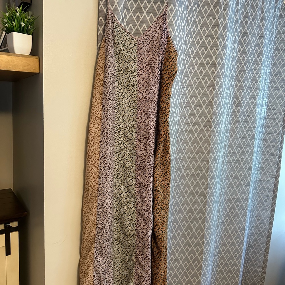 Multicolor Patterned Slip Dress